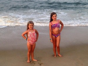 girls on beach